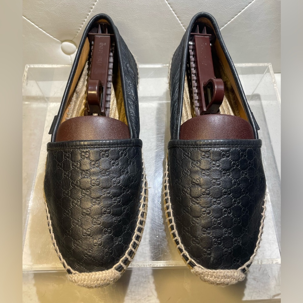 GUCCI women’s leather espadrille sz 38 made in spain